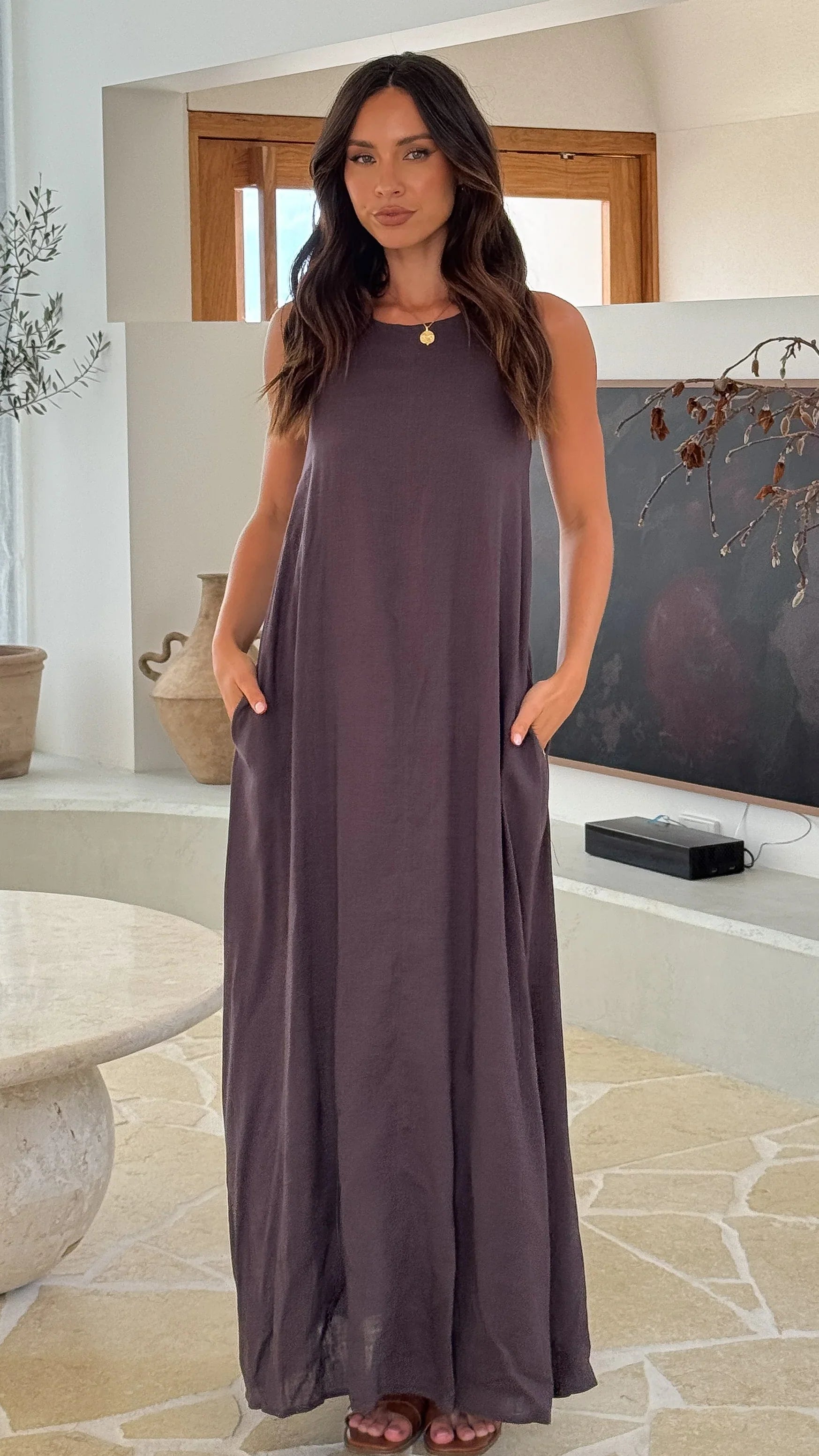 Darcy Maxi Dress Chocolate