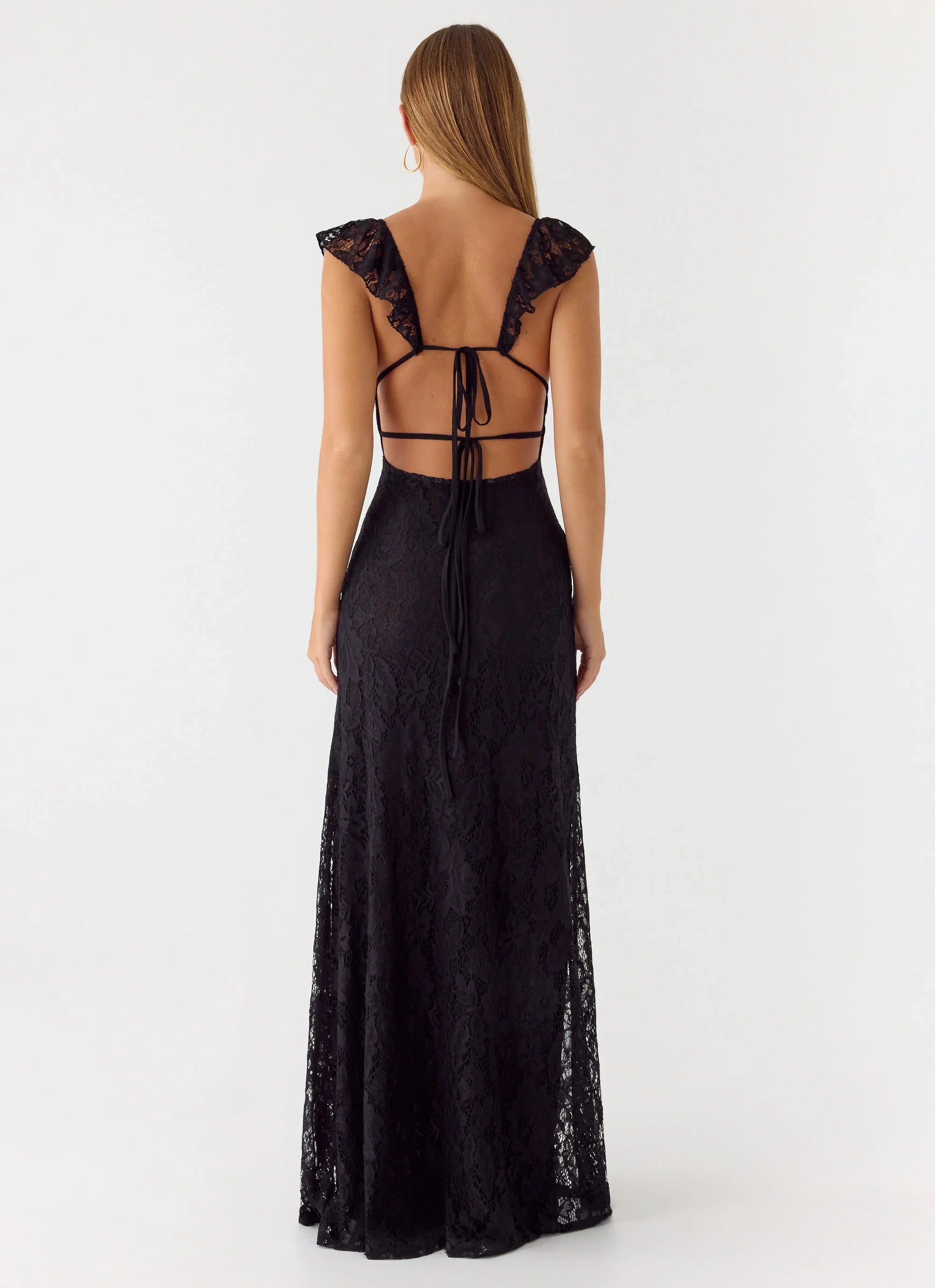 Giulia Lace Maxi Dress Black