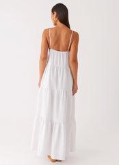 Lotty Linen Maxi Dress White