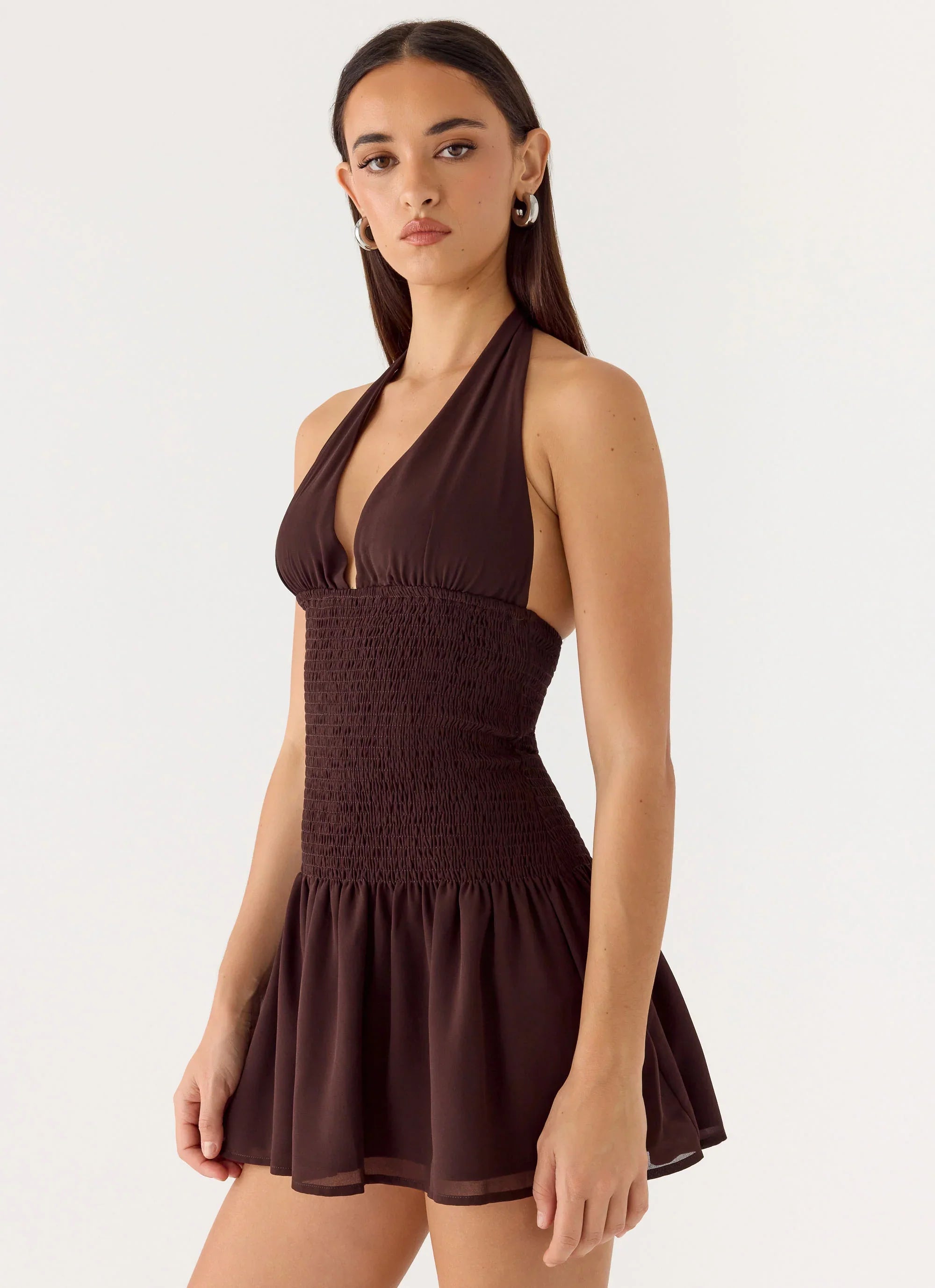 Holden Mini Dress Chocolate