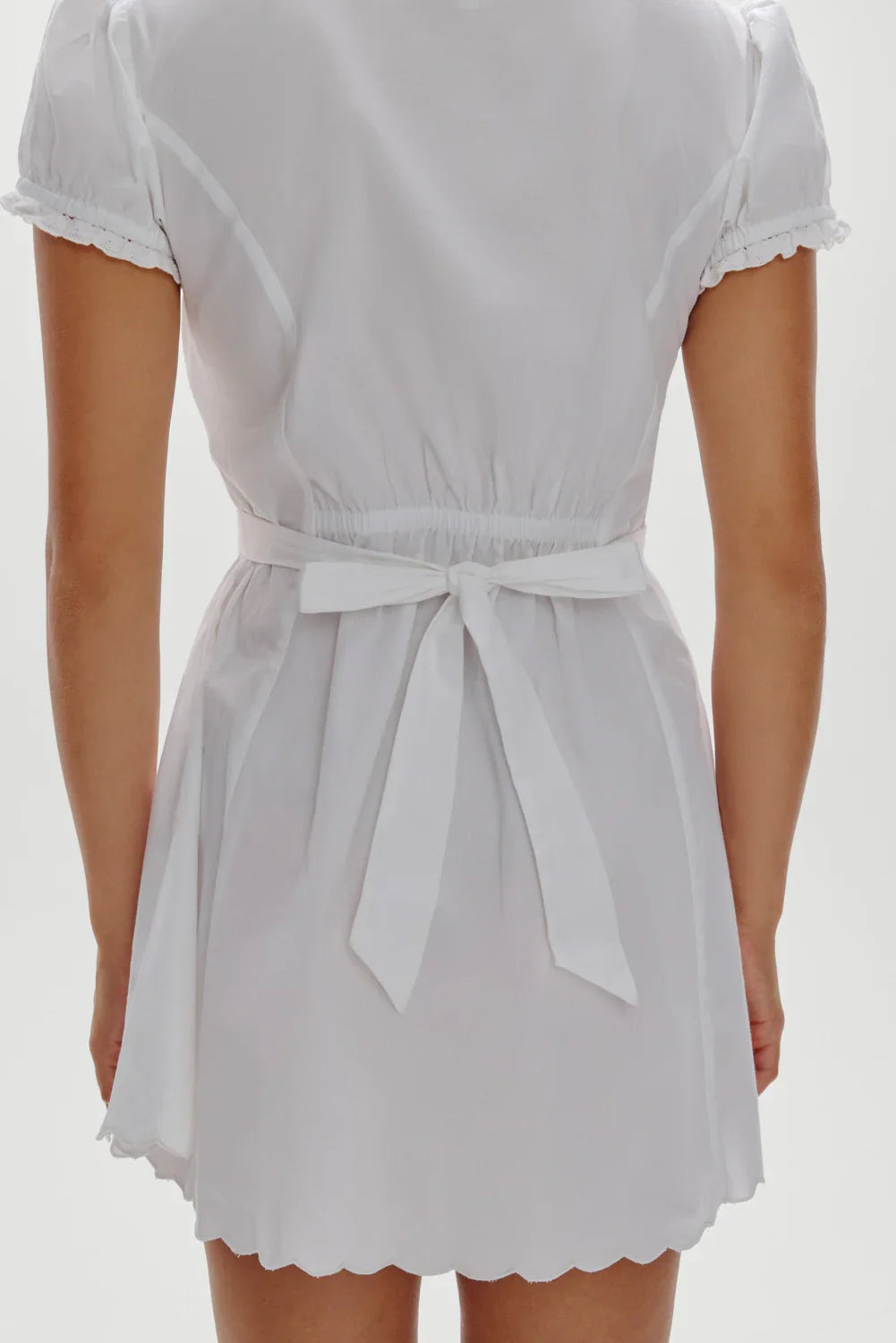Ivy Cotton Mini Dress White